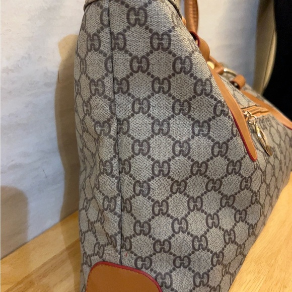 Elegant Brown and Tan Tote Bag - Picture 5 of 14